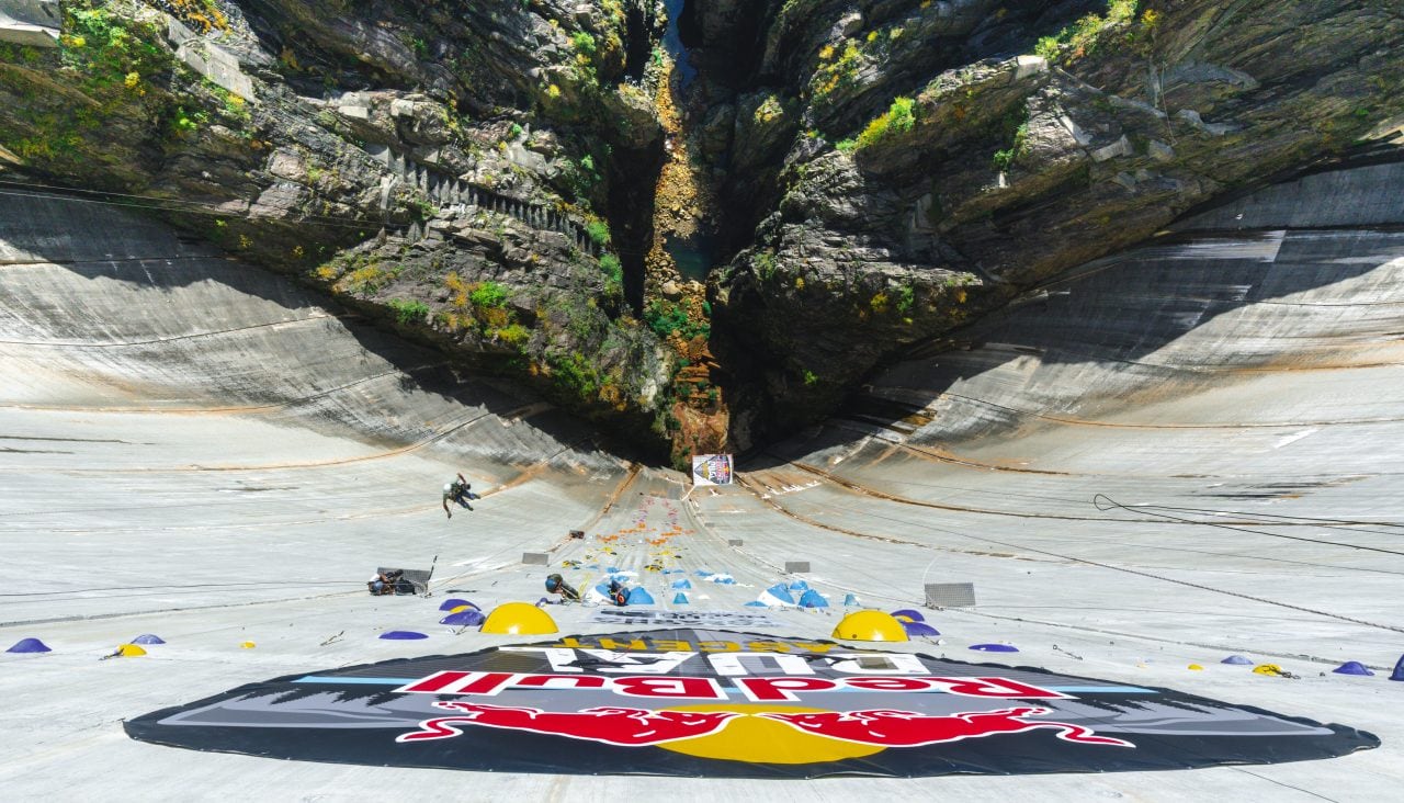 Venue of the Red Bull Dual Ascent in Verzasca, Switzerland on October 28, 2022. // Pedro Lemos / Red Bull Content Pool // SI202210310331 // Usage for editorial use only // 