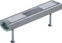 Rail d'ancrage HAC-V standard Rails insert avec capacité de charge améliorée et plusieurs profondeurs d'implantation pour une fixation économique des façades de murs-rideaux