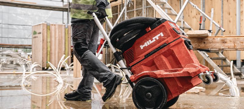 Aspirateur de poussière VC 40H-X de classe H Extracteur de poussière puissant avec réservoir de grande taille et barre de poussée pour le raccordement aux outils électriques et les nettoyages de chantier (à sec et à eau), réservoir de 30 l – aspirateur certifié ACD Applications 1