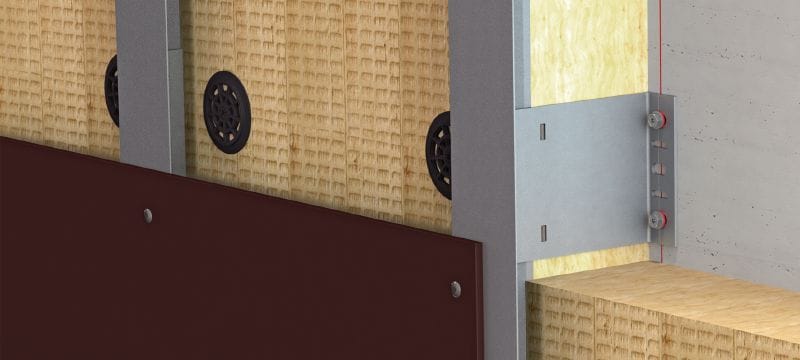 Console FOX V L Patte-équerre murale polyvalente pour l'installation de structures de façade pare-pluie Applications 1