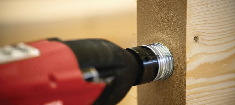 HCW-houtverbinder Snellere en efficiëntere houtverbinder voor de assemblage van geprefabriceerde houtstructuren Toepassingen 1