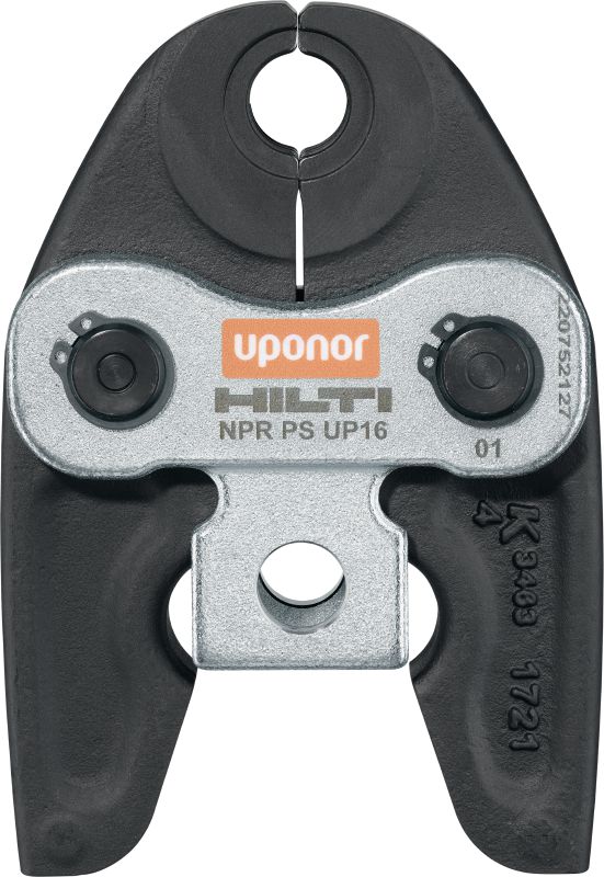 NPR PS UP persbek Persbekken voor Uponor S-Press® / S-Press Plus® persfittingen tot 50 mm. Compatibel met de Hilti NPR 32 perstangen.